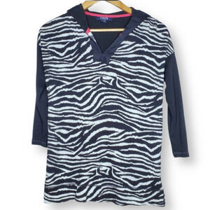 Chaps Zebra Thermal Hoodie Black Size Medium